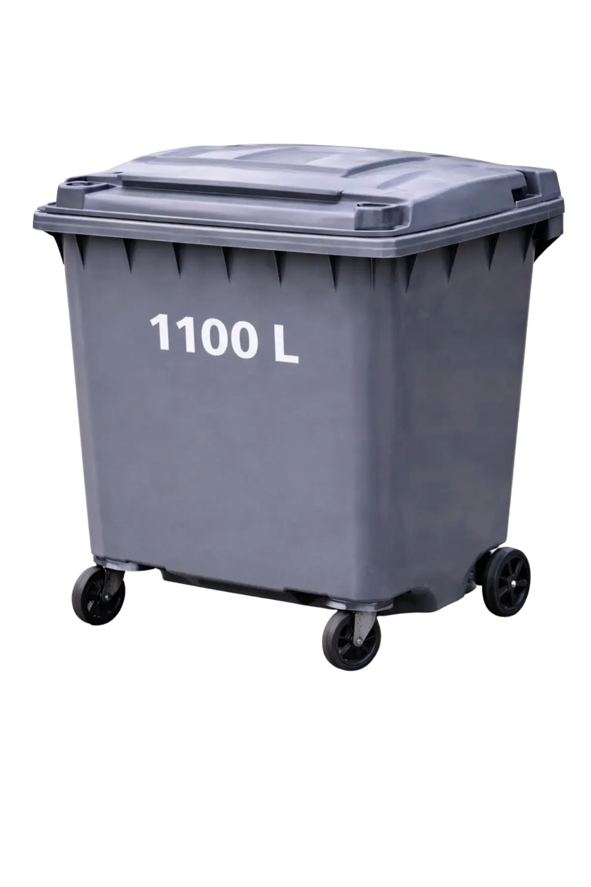 1100 Litre wheeled plastic waste bin manufactured in UAE by NexGen Plastic Industry